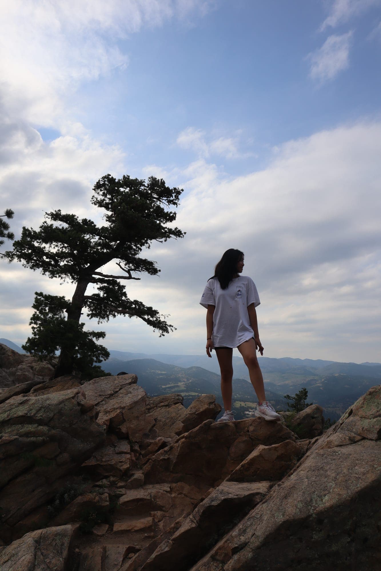 Hiker Summit Boulder