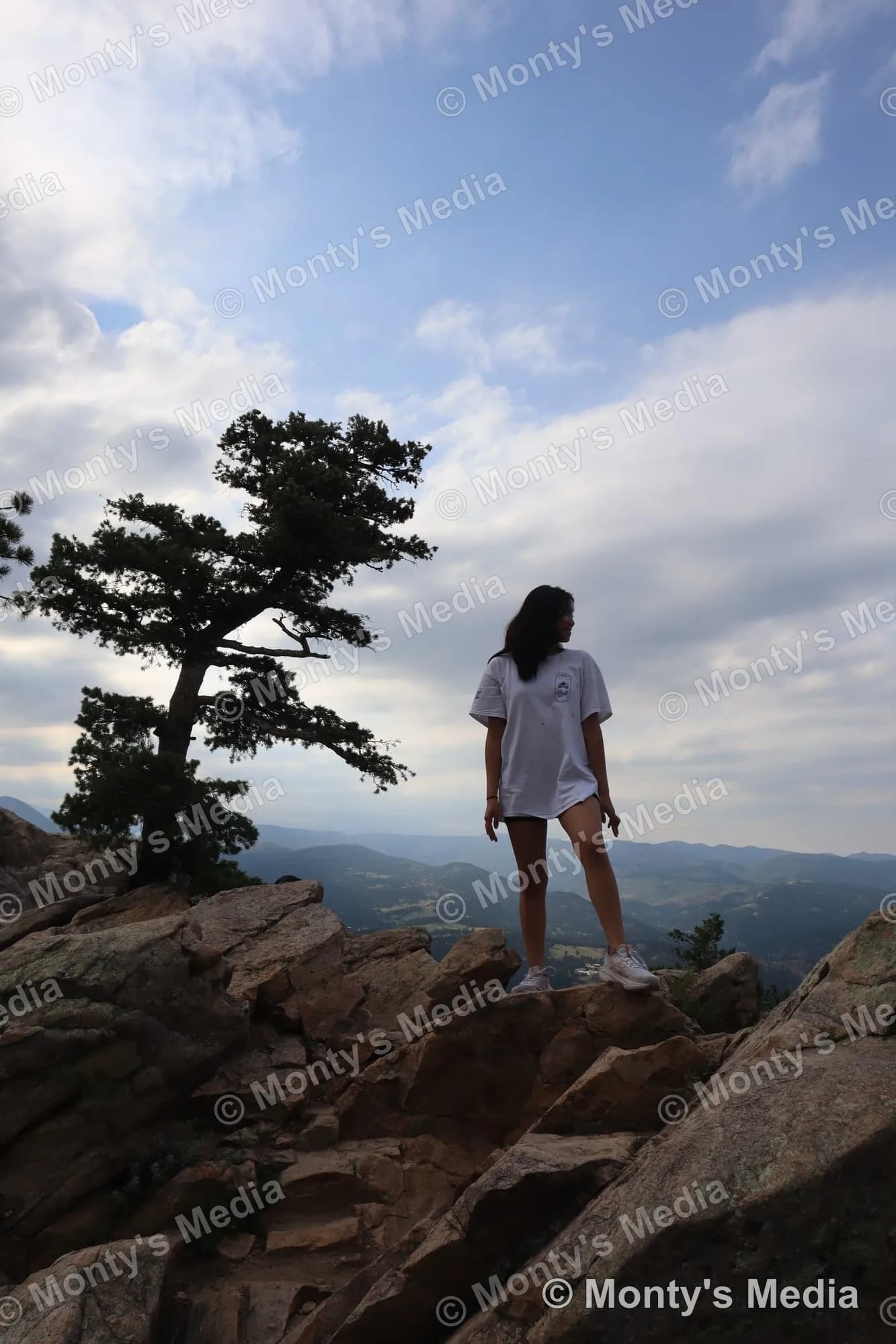 Hiker Summit Boulder