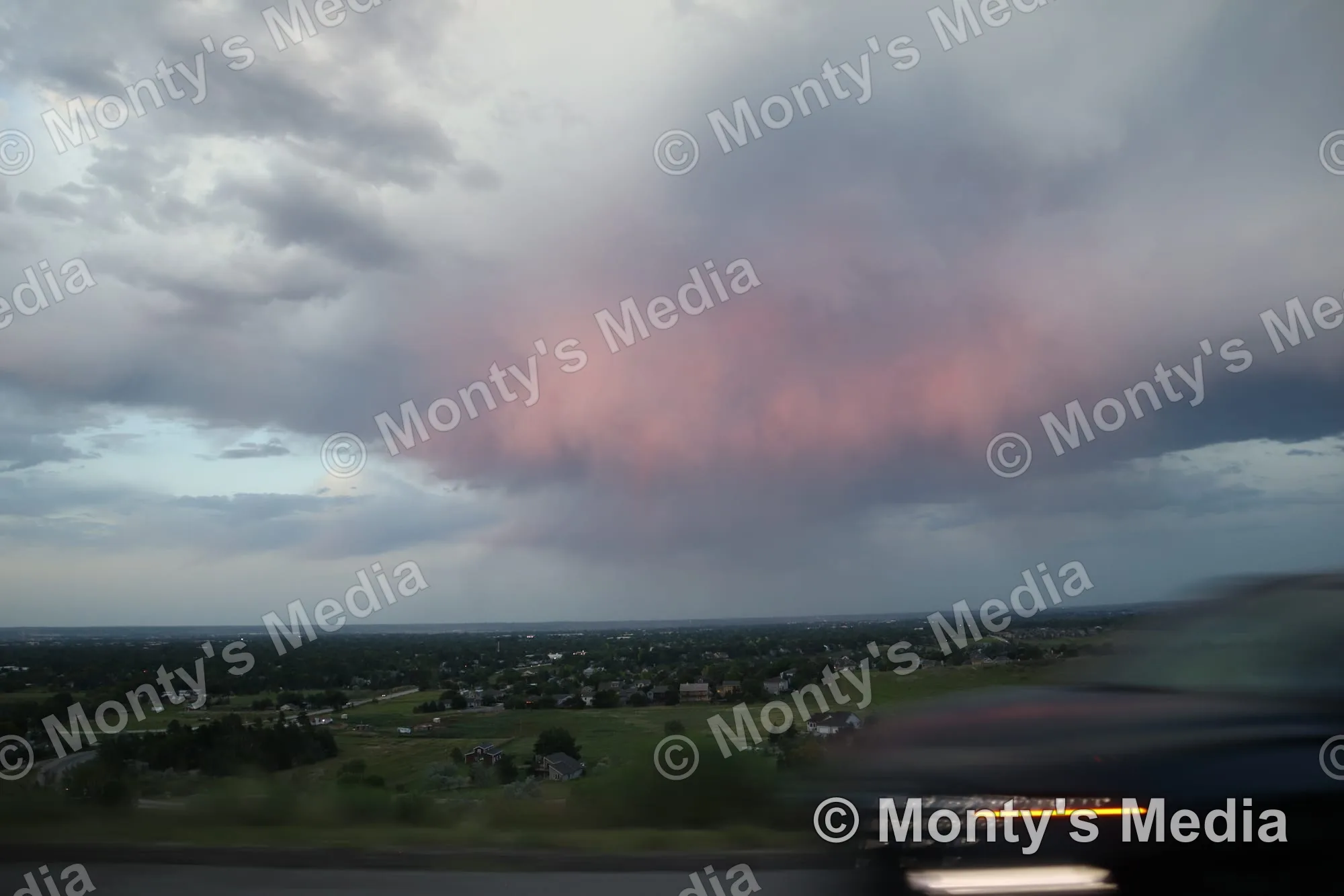 Storm Clouds Pink Sunset