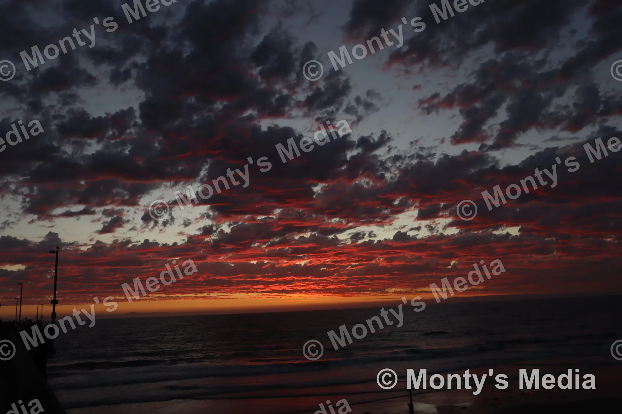 Fiery Sky Lone Figure