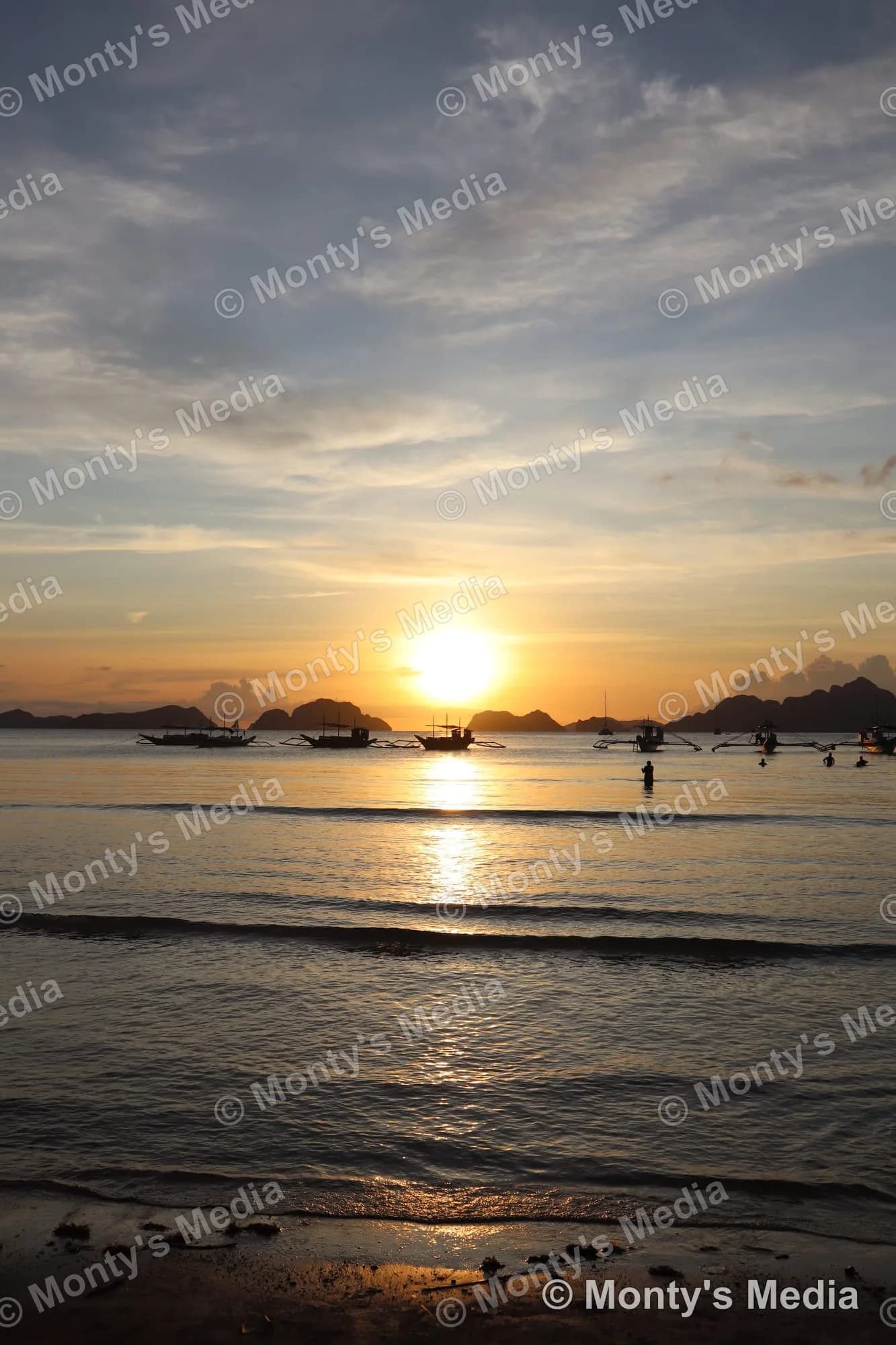 Beach Sunset Golden