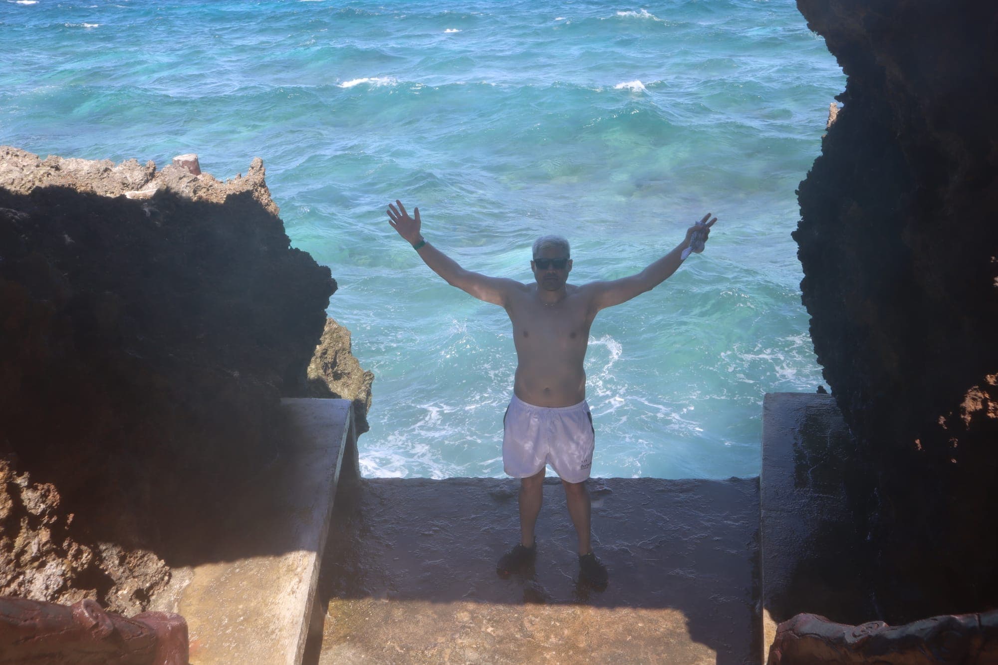 Rock Window Open Arms